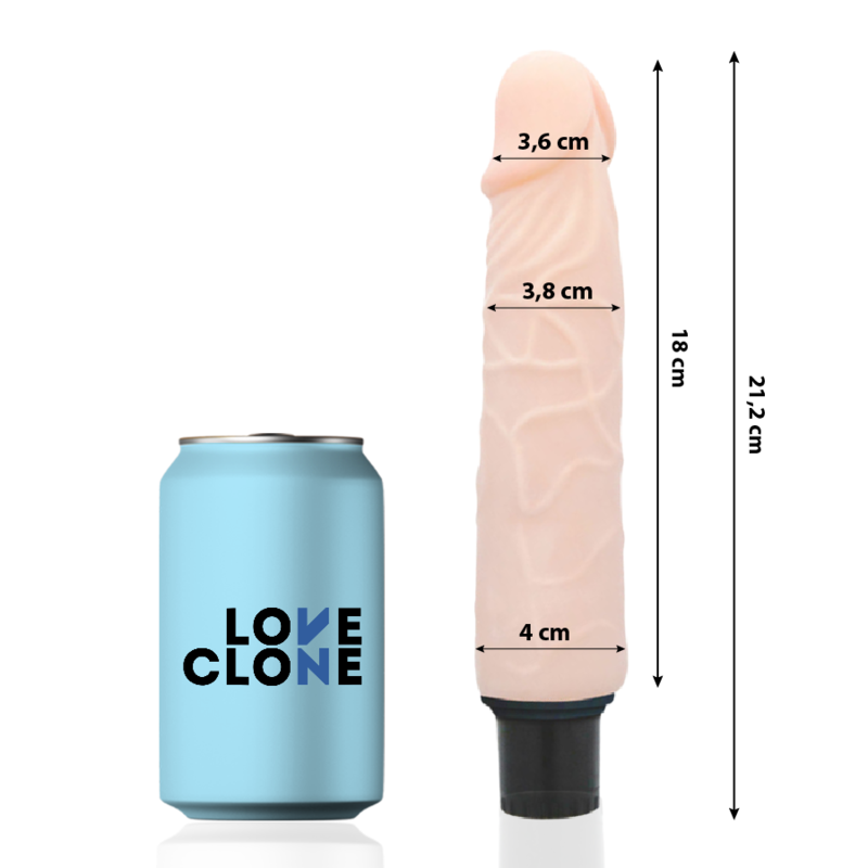 LOVECLONE - FINN VIBRADOR REALÍSTICO SELF LUBRICATION 21.2 CM -O- 3.8 CM - Imagen 2