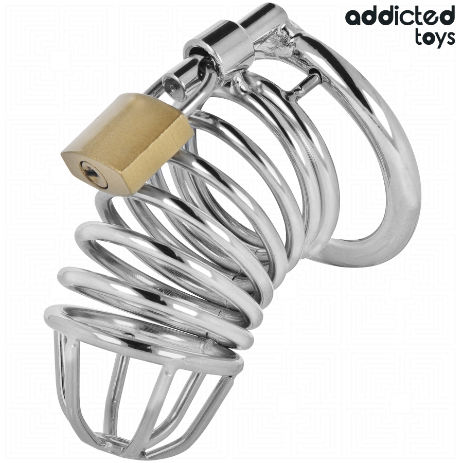 ADDICTED TOYS LOCKED - IRON CELL JAULA PARA PENE DE METAL TALLA M - Imagen 2