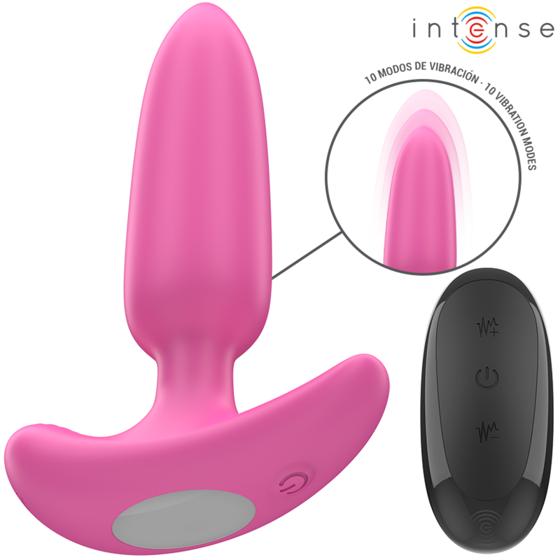 INTENSE - ROSS PLUG ANAL 10 VIBRACIONES ROSA CONTROL REMOTO - Imagen 2