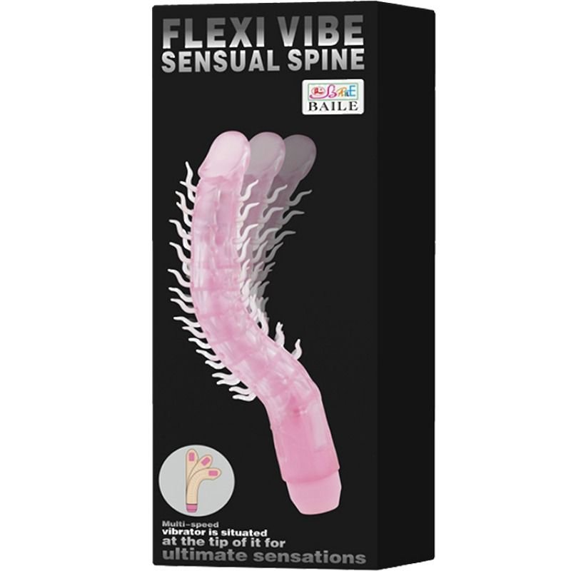 BAILE - FLEXI VIBE SENSUAL SPINE BENDABLE VIBRATING DILDO LILA 23.5 CM - Imagen 4