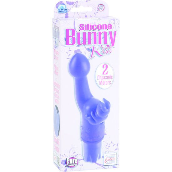 CALEXOTICS - SILICONE CONEJITO VIBRADOR KISS LILA - Imagen 2