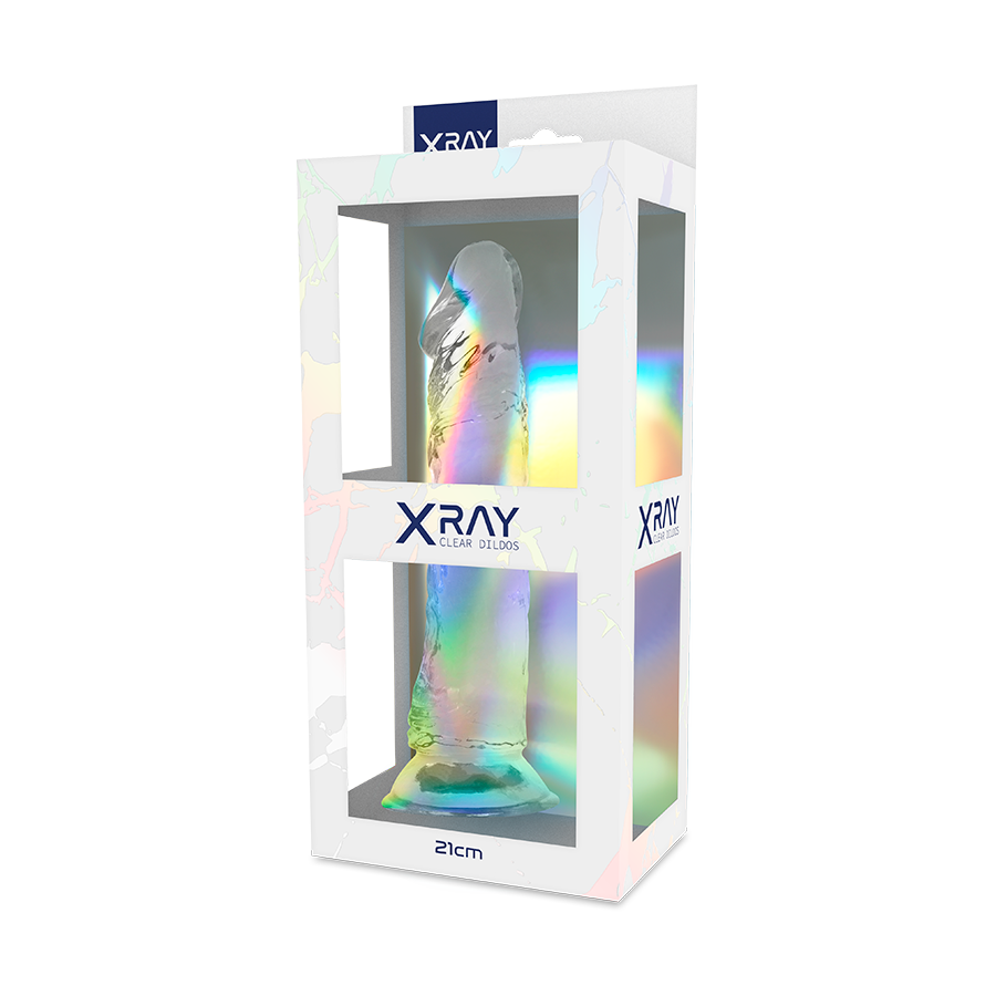 X RAY - CLEAR DILDO TRANSPARENTE 21 CM -O- 4 CM - Imagen 4