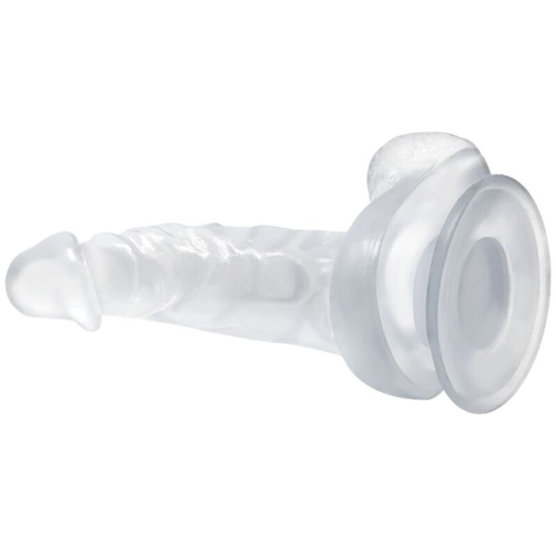 BAILE - DILDO REALÍSTICO CON VENTOSA Y TESTÍCULOS 16.7 CM TRANSPARENTE - Imagen 2