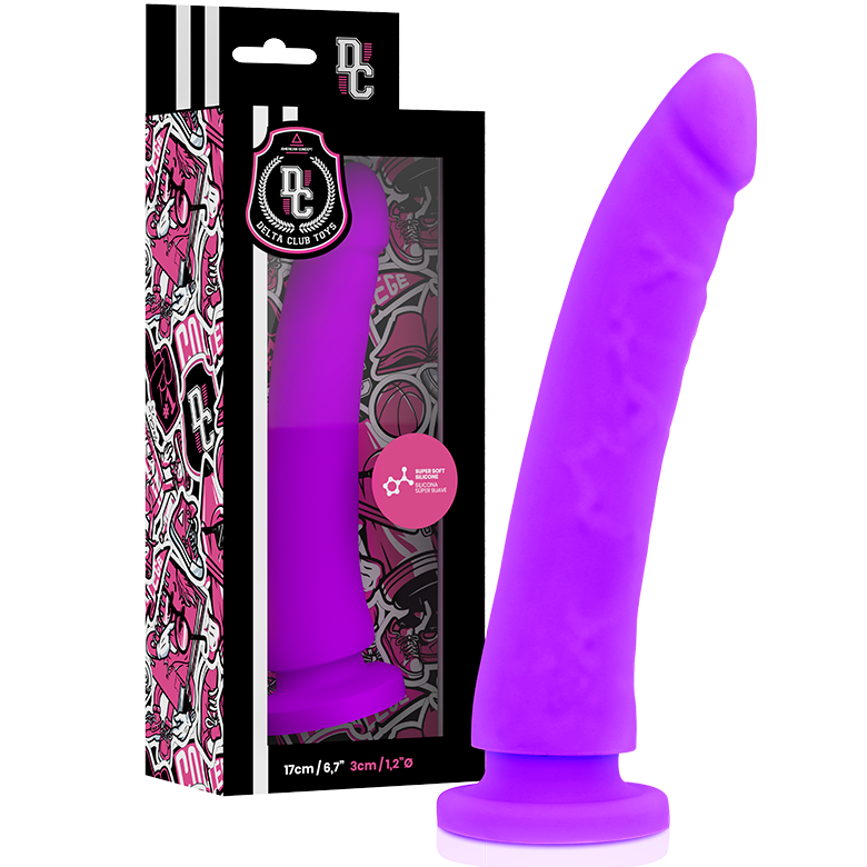 DELTA CLUB - DILDO REALISTA LILA SILICONA MEDICA 17 CM -O- 3 CM - Imagen 2