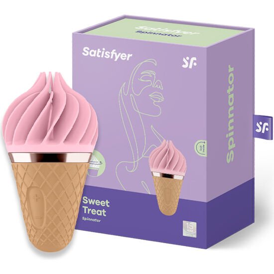SATISFYER - SWEET TREAT SPINNATOR MARRÓN & ROSA - Imagen 2