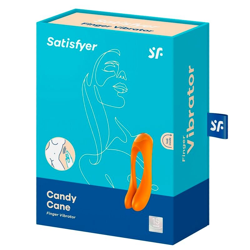 SATISFYER - CANDY CANE VIBRADOR DEDO NARANJA - Imagen 2