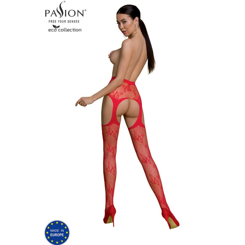PASSION - ECO COLLECTION BODYSTOCKING ECO S001 ROJO - Imagen 2