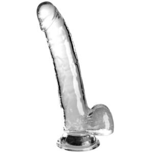 KING COCK - CLEAR DILDO CON TESTÍCULOS 20.3 CM TRANSPARENTE