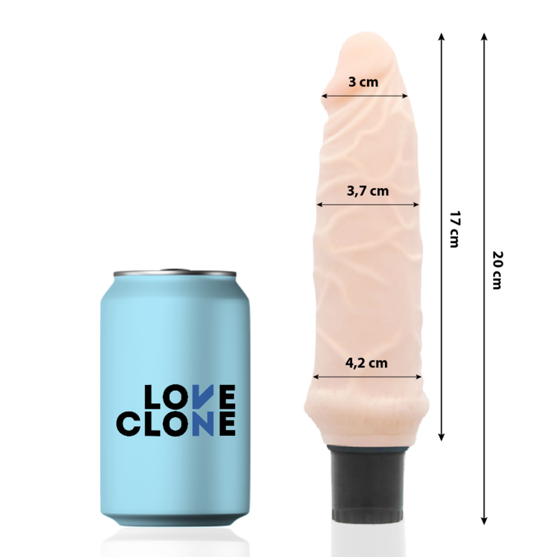 LOVECLONE - IVAR VIBRADOR REALÍSTICO SELF LUBRICATION 20 CM -O- 3.7 CM - Imagen 2