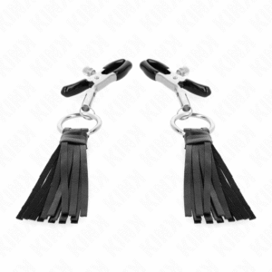 KINK - PINZAS PARA PEZONES CON BORLAS DE POLIPIEL 6 CM