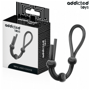 ADDICTED TOYS - CUERDA SILICONA PARA EL PENE DE LAZO TRIPLE