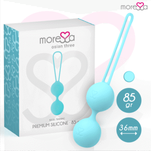 MORESSA - OSIAN THREE ENTRENAMIENTO SUELO PELVICO 85 gr PREMIUM SILICONA TURQUESA