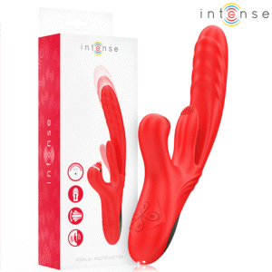 INTENSE - ROSALIA VIBRADOR MULTIFUNCIÓN 3 EN 1 ROJO