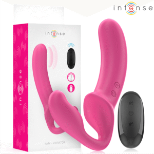 INTENSE - AMY VIBRADOR DOBLE 20 CM ROSA CONTROL REMOTO