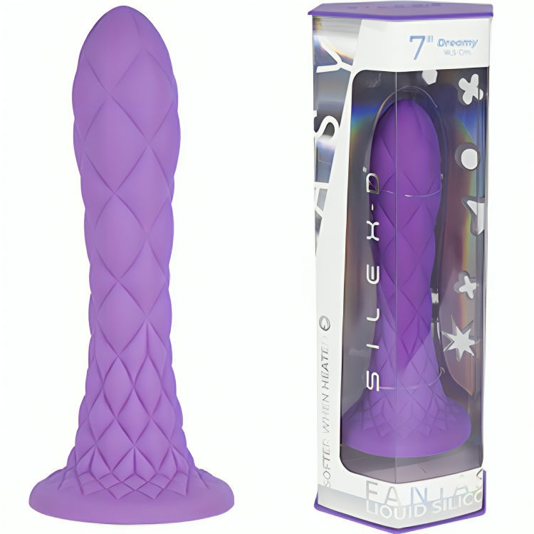 SILEXD - DREAMY DILDO FANTASY SILICONA LIQUIDA TERMOREACTIVO VIOLETA 18.5 CM - Imagen 2