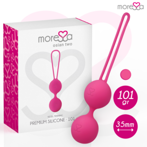 MORESSA - OSIAN TWO ENTRENAMIENTO SUELO PELVICO 101gr PREMIUM SILICONA ROSA