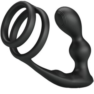 PRETTY LOVE - MARSHALL ANILLO PARA PENE + PLUG ANAL VIBRATORIO Y CONTROL REMOTO