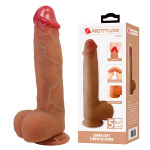 PRETTY LOVE - ORTON DILDO REALÍSTICO CON VENTOSA 23.5 CM -Ø- 4.9 CM