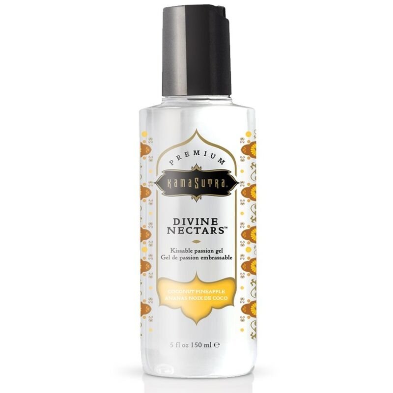 KAMASUTRA - DIVINE NECTARS LUBRICANTE COCO Y PIÑA 150 ML - Con deliciosos Sabores - El Arte del Placer
