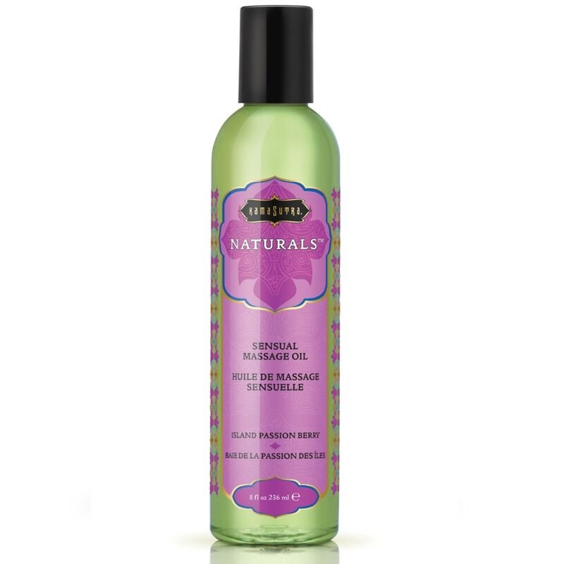 KAMASUTRA - ACEITE DE MASAJE NATURAL PASSION BERRY 236 ML - Aceites con Sabores - El Arte del Placer