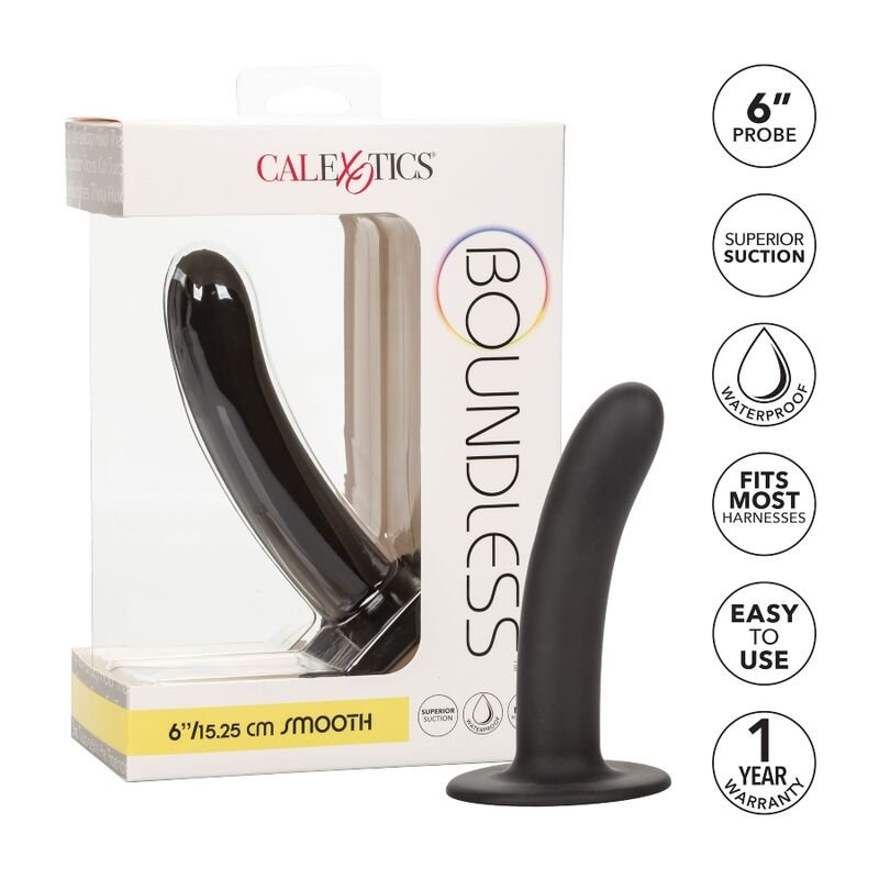 CALEXOTICS - BOUNDLESS DILDO LISO 15.25 CM COMPATIBLE CON ARNÉS - Dildos Punto G - El Arte del Placer