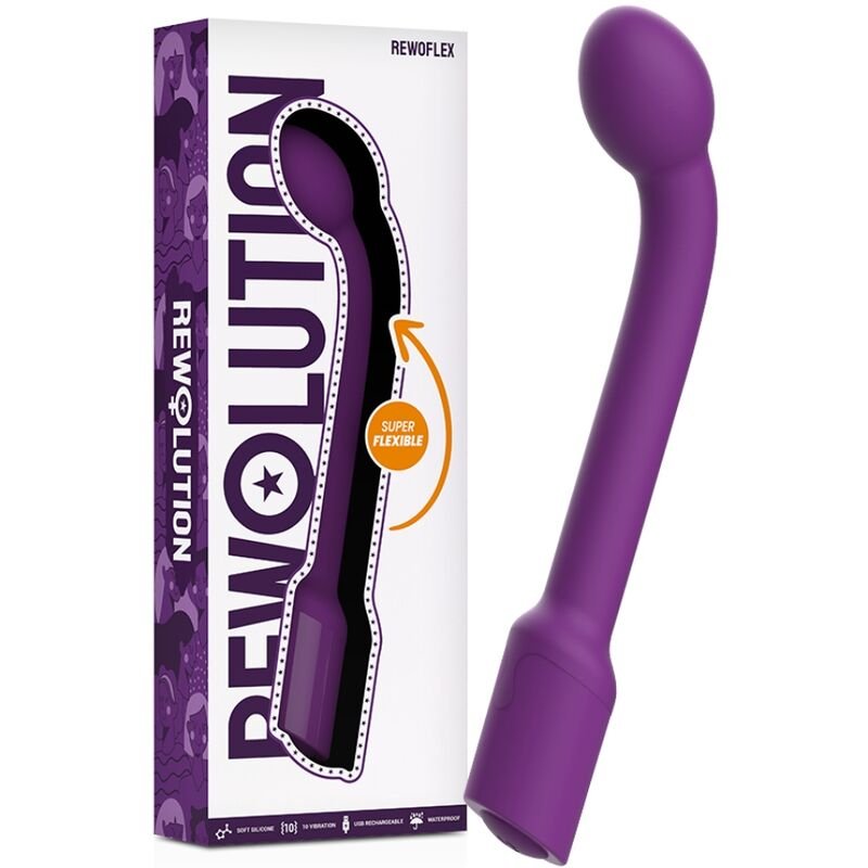 REWOLUTION - REWOFLEX VIBRADOR ESTIMULADOR PUNTO G FLEXIBLE - JUGUETES BIENESTAR - El Arte del Placer