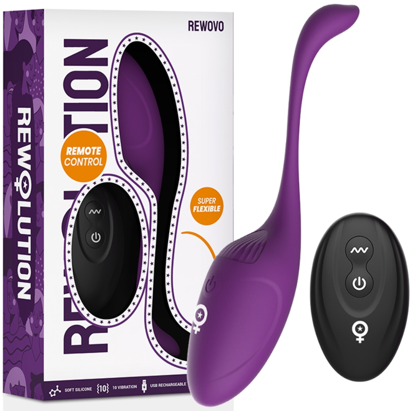 REWOLUTION - REWOVO HUEVO VIBRADOR CONTROL REMOTO - JUGUETES BIENESTAR - El Arte del Placer
