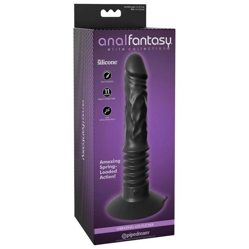 VIBRATING ASS THRUSTER VIBRADOR ANAL RECARGABLE CON VENTOSA - Anal - El Arte del Placer