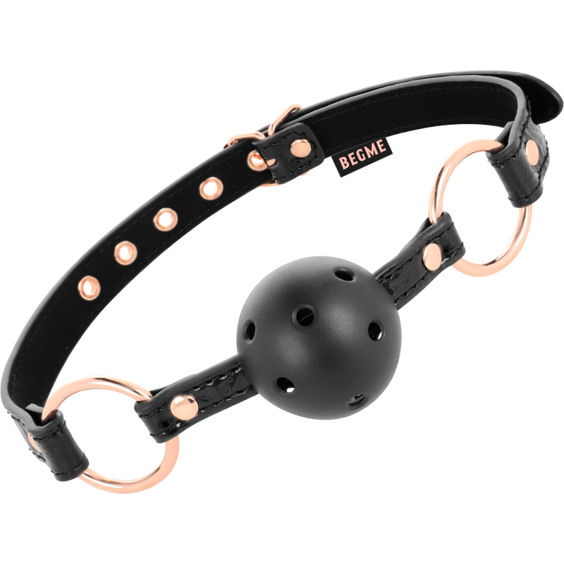 BEGME - BLACK EDITION MORDAZA CUERO VEGANO - BDSM & BONDAGE - El Arte del Placer