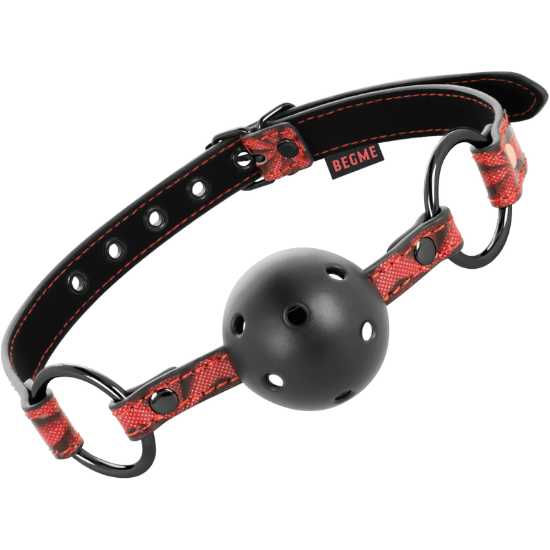 BEGME - RED EDITION MORDAZA CUERO VEGANO - BDSM & BONDAGE - El Arte del Placer