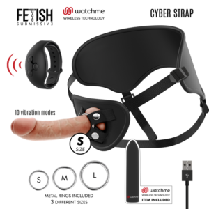 Fetish Submissive Cyber Strap – Arnés Con Dildo Y Bala Control Remoto Tecnología Watchme