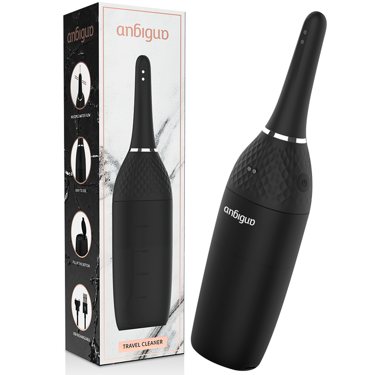 ANBIGUO - ULTIMATE LIMPIADOR ANAL AUTOMÁTICO 5 INTENSIDADES - Desinfección y Mantenimiento - El Arte del Placer