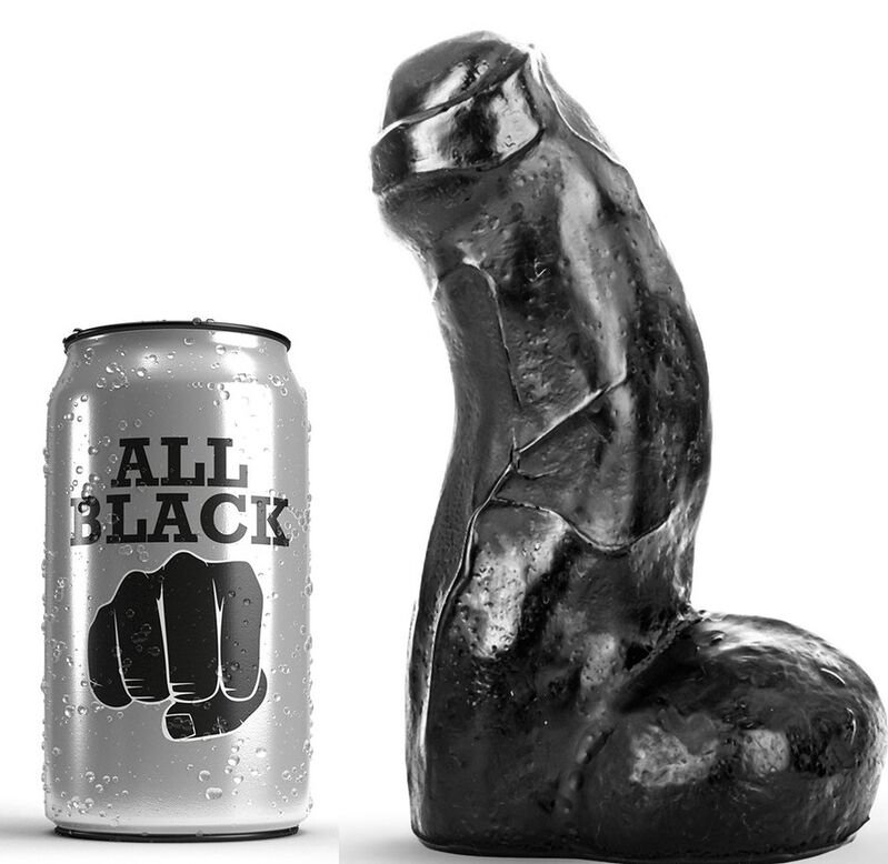 ALL BLACK - REALISTIC DONG NEGRO 17 CM - Dildos sin Vibración - El Arte del Placer