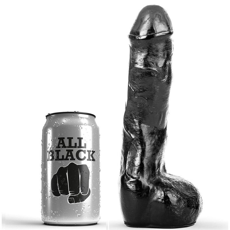 ALL BLACK - PENE REALÍSTICO ANAL 20 CM - Dildos sin Vibración - El Arte del Placer