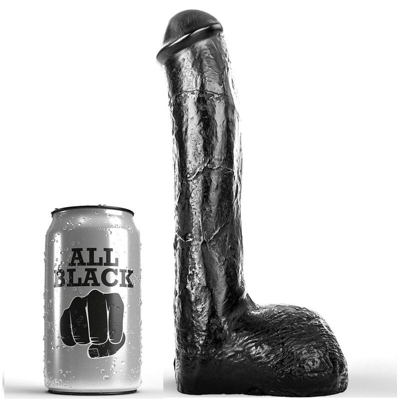 ALL BLACK - PENE REALÍSTICO ANAL 23 CM - Dildos sin Vibración - El Arte del Placer