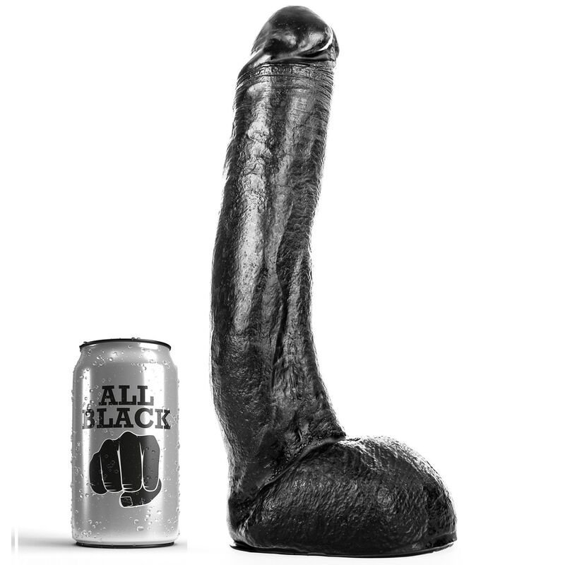 ALL BLACK - DONG 29 CM CURVADO - Dildos sin Vibración - El Arte del Placer