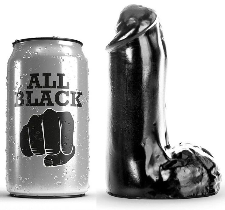 ALL BLACK - DILDO REALÍSTICO 13 CM - Dildos sin Vibración - El Arte del Placer