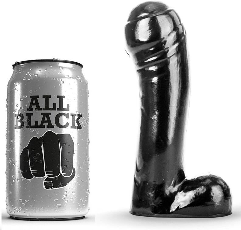 ALL BLACK - DILDO NEGRO 15 CM - Dildos Punto G - El Arte del Placer