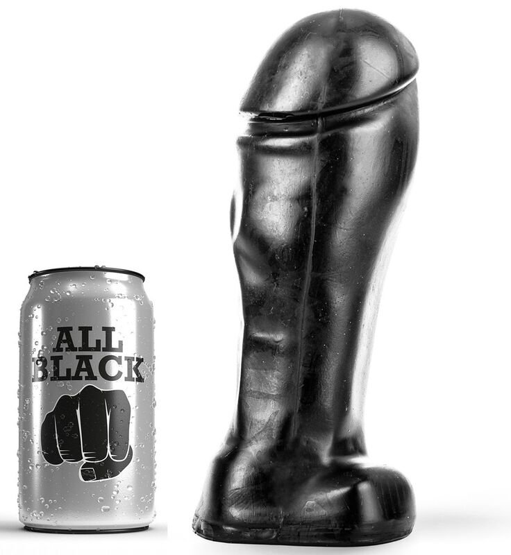 ALL BLACK - DONG 22 CM PUNTA ANCHA - Dildos sin Vibración - El Arte del Placer