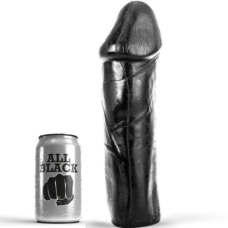 ALL BLACK - DONG 28 CM SIN TESTÍCULOS - Dildos sin Vibración - El Arte del Placer