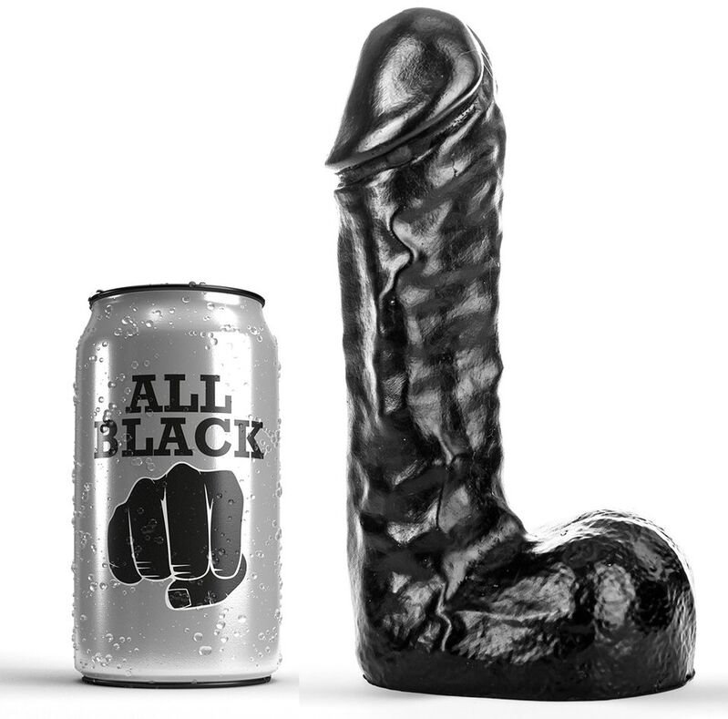 ALL BLACK - DONG 19 CM - Dildos sin Vibración - El Arte del Placer