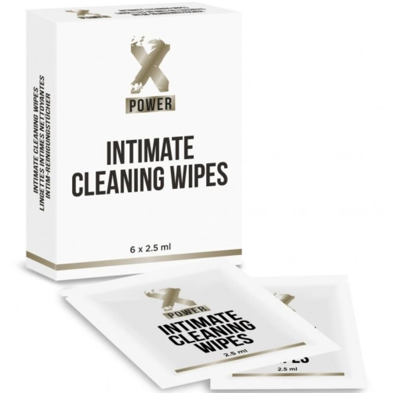 XPOWER - INTIMATE CLEANING WIPES TOALLITAS LIMPIEZA INTIMA 6 UNIDADES - Desinfección y Mantenimiento - El Arte del Plac…