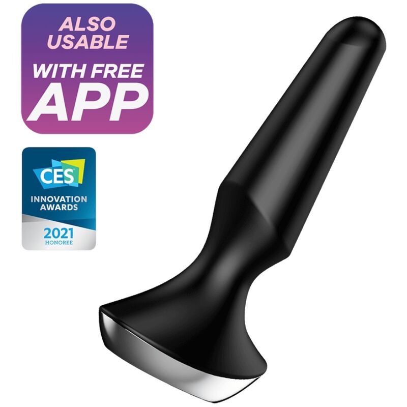 SATISFYER - PLUG ILICIOUS 2 PLUG VIBRADOR NEGRO - JUGUETES BIENESTAR - El Arte del Placer