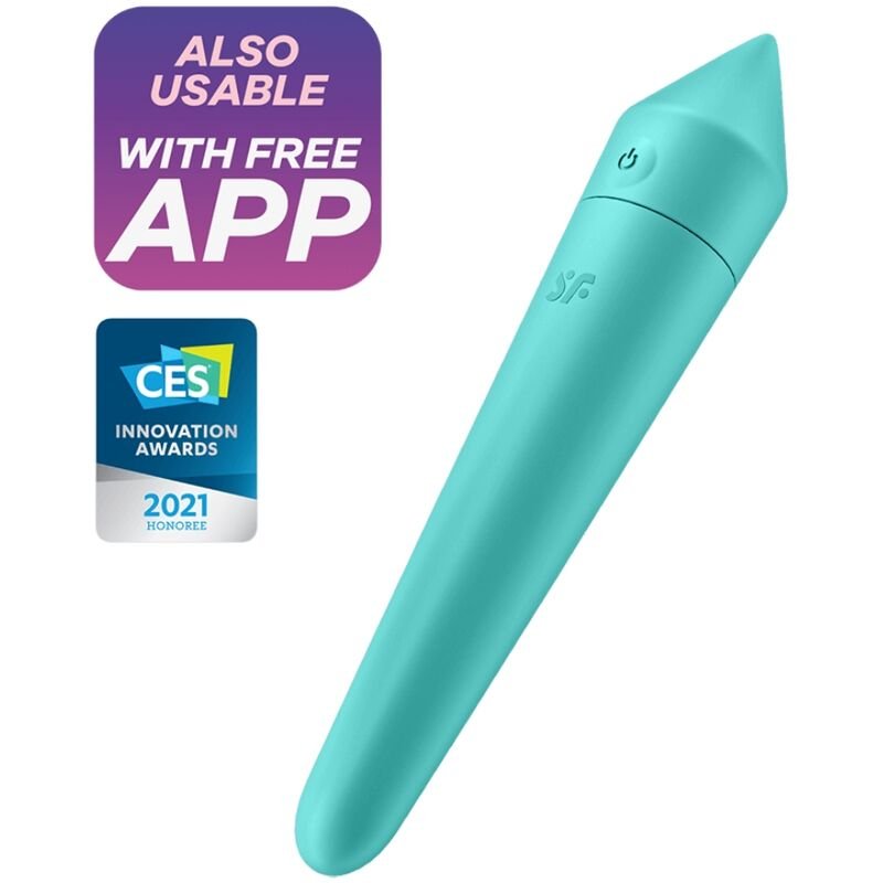 SATISFYER - ULTRA POWER BULLET 8 BALA VIBRADORA TURQUESA - JUGUETES BIENESTAR - El Arte del Placer