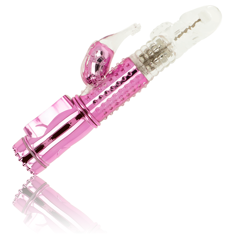 OHMAMA - VIBRADOR CON FUNCION ROTACION Y ESTIMULADOR CLITORIS - Estimuladores - El Arte del Placer