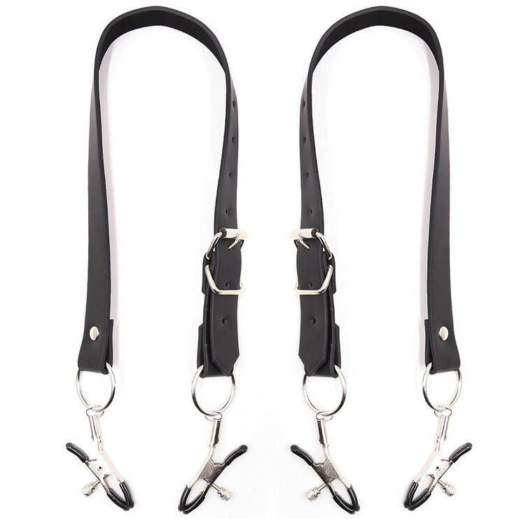 OHMAMA FETISH - PINZAS CLITORIS CON CORREAS PIERNAS - Artículos BDSM - El Arte del Placer