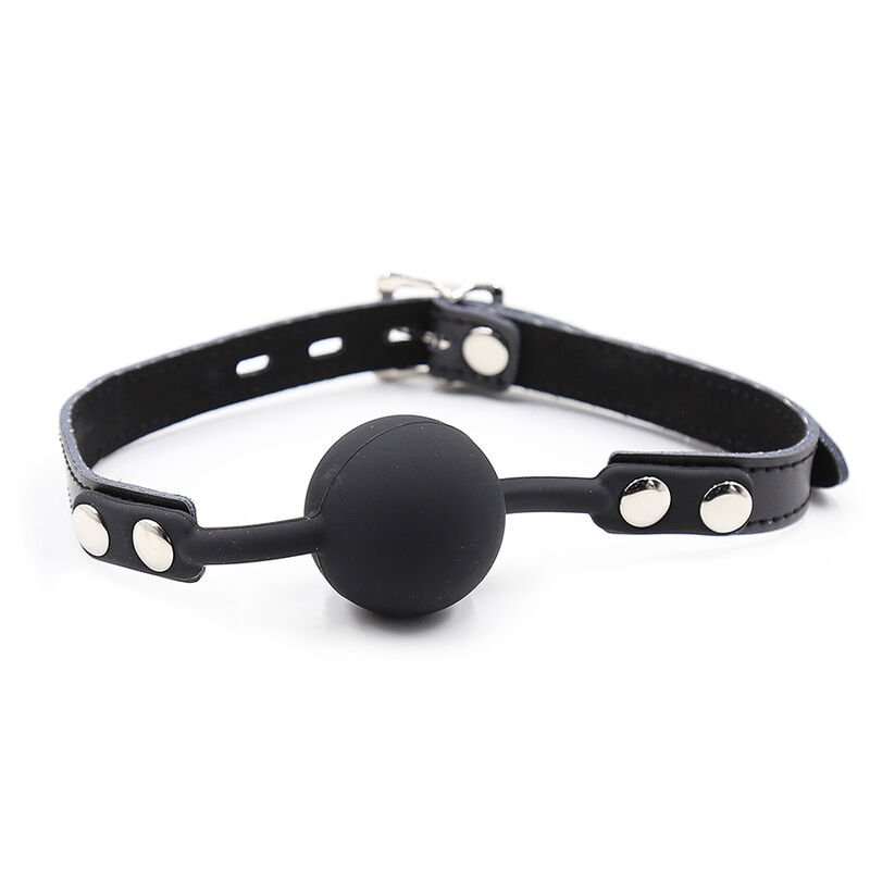 OHMAMA FETISH - MORDAZA SILICONA CON CORREA PIEL (CANDADO INCLUIDO) - BDSM & BONDAGE - El Arte del Placer