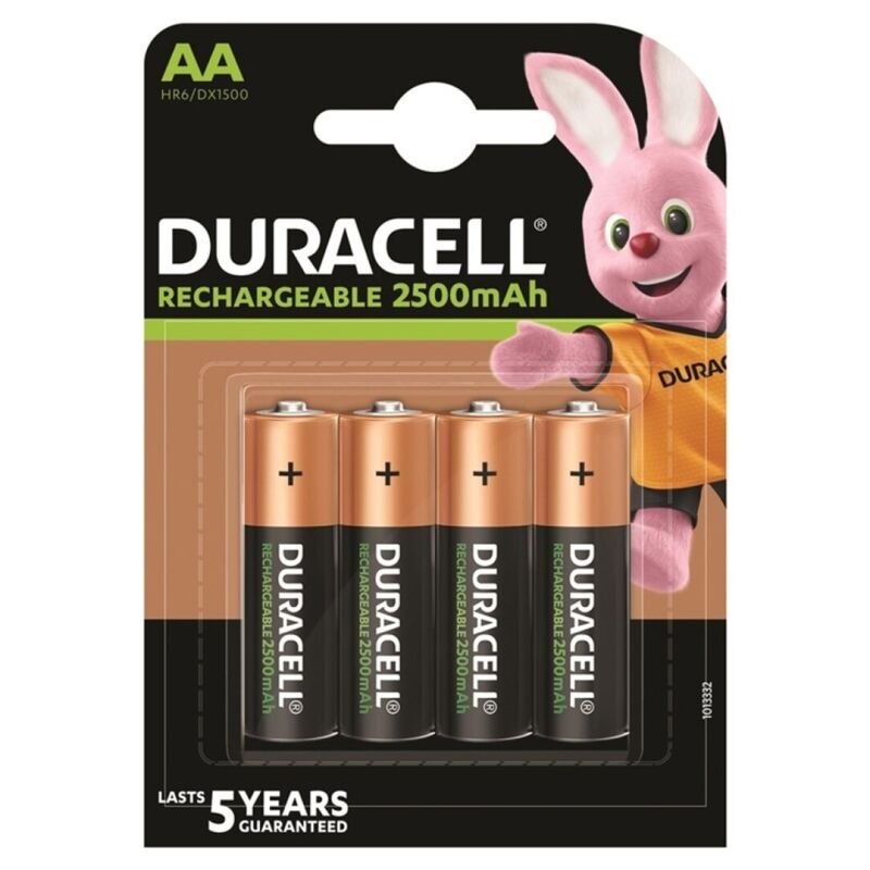 DURACELL - PILA RECARGABLE HR6 AA 2500mAh BLISTER*4 - ARTÍCULOS VARIOS - El Arte del Placer