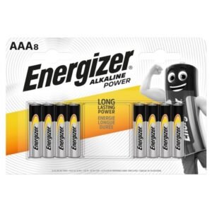 ENERGIZER - ALKALINE POWER PILA ALCALINA AAA LR03 BLISTER*8 - ARTÍCULOS VARIOS - El Arte del Placer