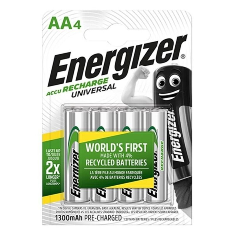 ENERGIZER - UNIVERSAL PILA RECARGABLE HR6 AA 1300mAh BLISTER*4 - ARTÍCULOS VARIOS - El Arte del Placer